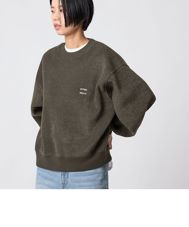 ＜CITEN＞裏起毛クルーネックトップ