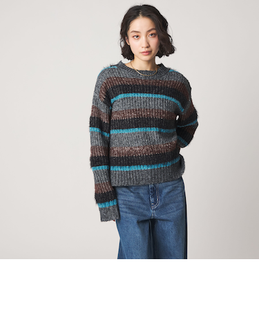 ＜CITEN＞ミックスボーダーニット