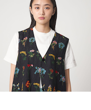 ＜CITEN＞ブロックフラワーシシュウベスト