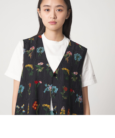 ＜CITEN＞ブロックフラワーシシュウベスト