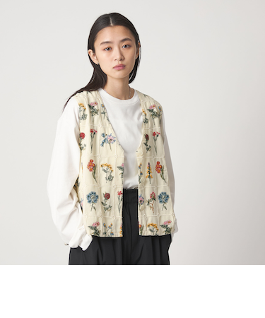 ＜CITEN＞ブロックフラワーシシュウベスト