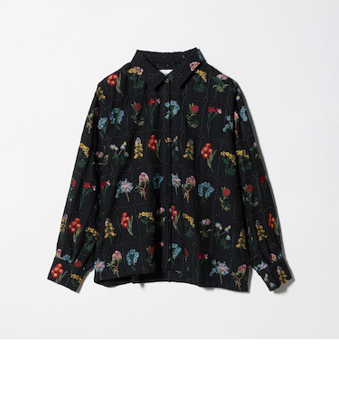 ＜CITEN＞ブロックフラワーシシュウシャツ