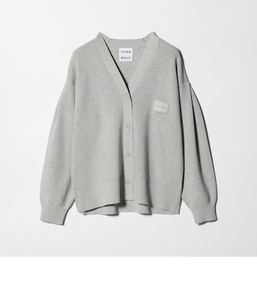 ＜CITEN＞ロゴニットVネックカーディガン