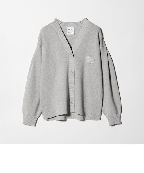 ＜CITEN＞ロゴニットVネックカーディガン