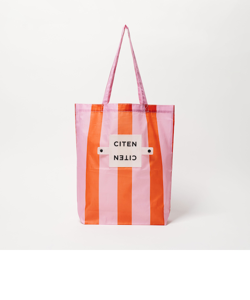 ＜CITEN＞くるくるパッチンストライプトート