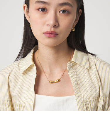 ＜CITEN＞ステンレスドロップバースネークチェーンネックレス