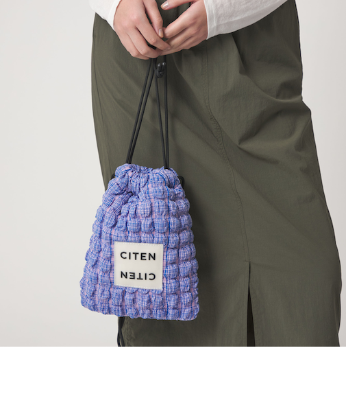 ＜CITEN＞チェックポップコーンキンチャクショルダー