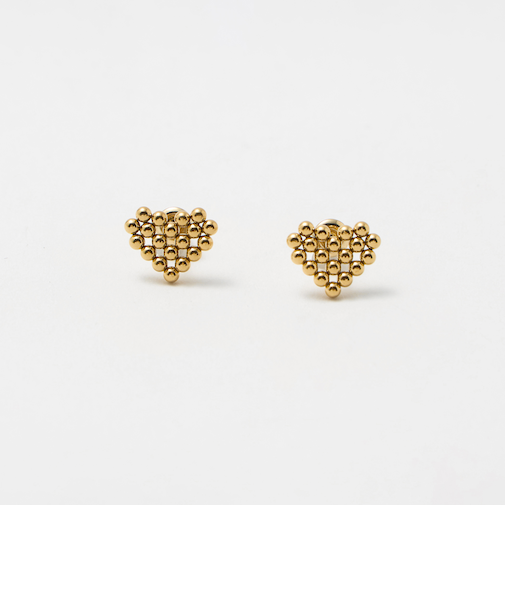 ＜CITEN＞ステンレスボールハートピアス