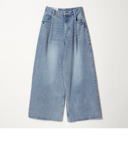 ＜CITEN＞タックデニムワイドパンツ