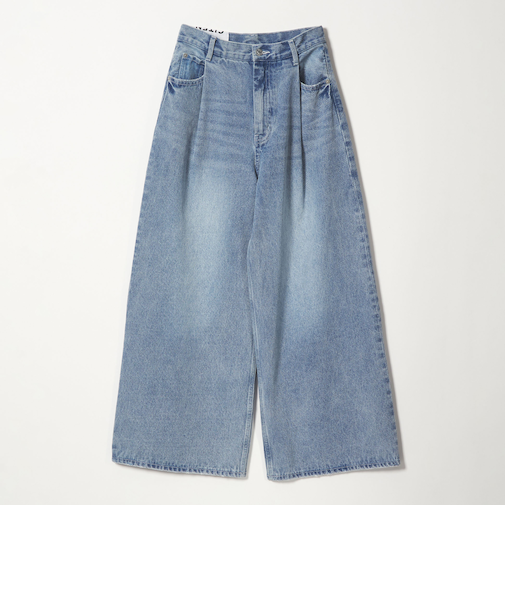 ＜CITEN＞タックデニムワイドパンツ