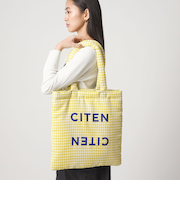 ＜CITEN＞パデッドギンガムトート