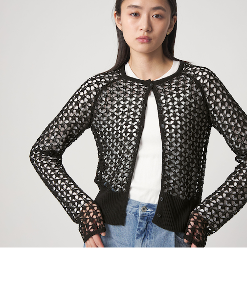 ＜CITEN＞メッシュニットカーディガン