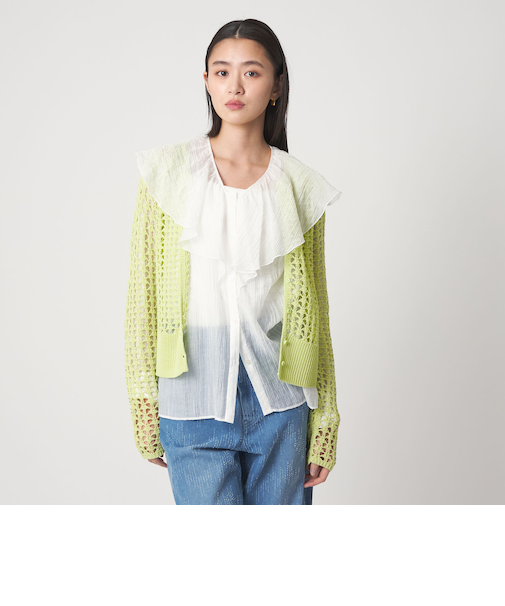 ＜CITEN＞メッシュニットカーディガン