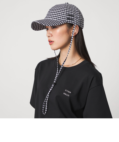 ＜CITEN＞ギンガムチェックドロストキャップ