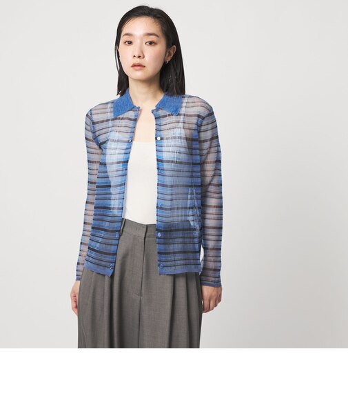 ＜CITEN＞シアーボーダーポロニット