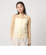 ＜CITEN＞シアーボーダーポロニット