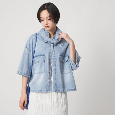 ＜CITEN＞スカーフデニムシャツ