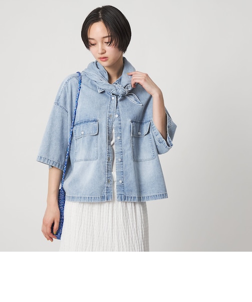 ＜CITEN＞スカーフデニムシャツ