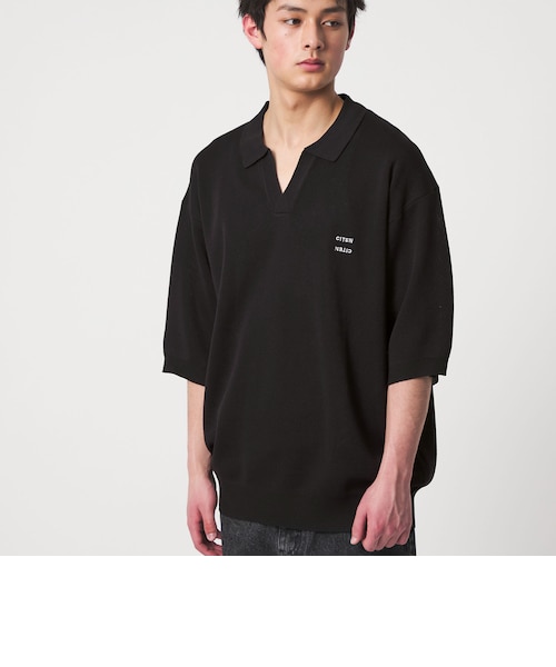 CITEN＞ペーパーライクニットスキッパーポロシャツ｜シテンの通販