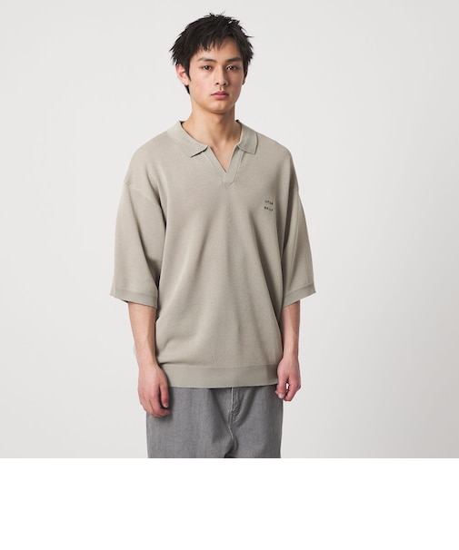 ＜CITEN＞ペーパーライクニットスキッパーポロシャツ