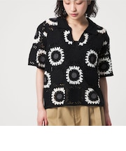 ＜CITEN＞クロシェ風ニットスキッパートップ