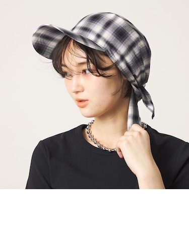 ＜CITEN＞チェックスカーフキャップ