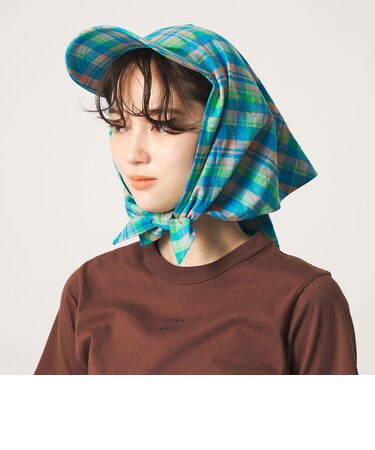 ＜CITEN＞チェックスカーフキャップ