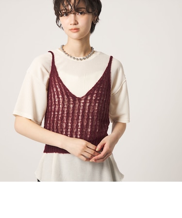 ＜CITEN＞メッシュニットキャミ