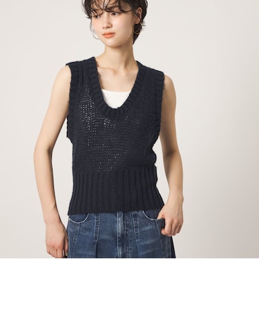 ＜CITEN＞シアーモヘヤライクニットベスト