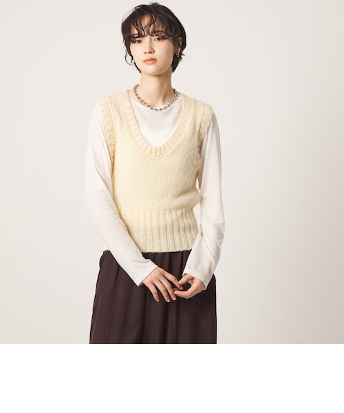 CITEN＞シアーモヘヤライクニットベスト｜シテンの通販｜&mall（アンド