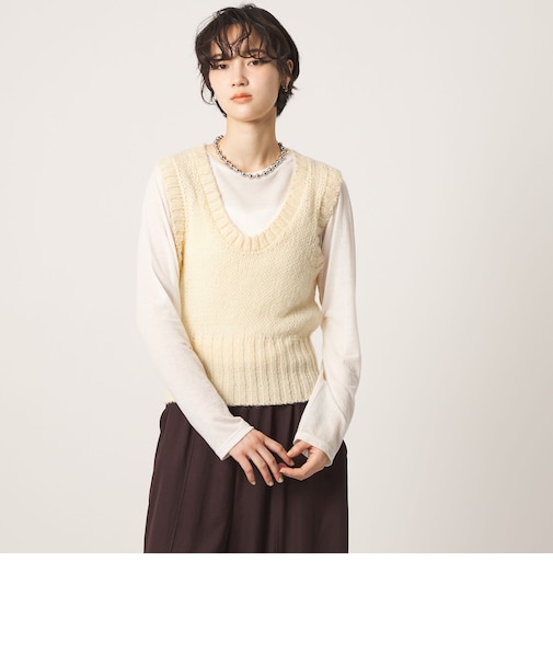 ＜CITEN＞シアーモヘヤライクニットベスト