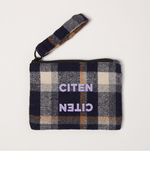 ＜CITEN＞チェック柄ジップポーチ