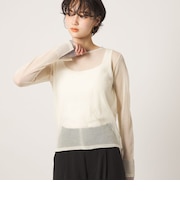 <CITEN>チュールライクレイヤードニット