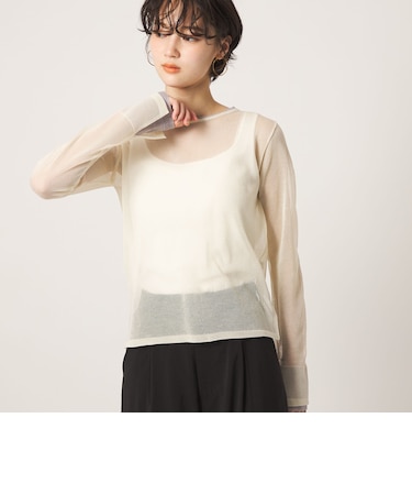 ＜CITEN＞チュールライクレイヤードニット