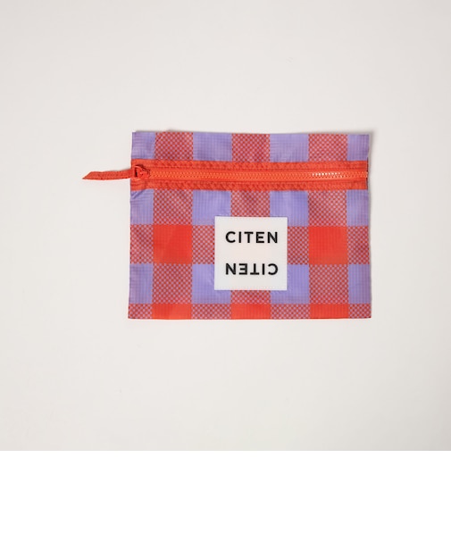 ＜CITEN＞フラットポーチブロックチェック