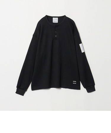 <CITEN>ヘンリーネックワッフルロングスリーブシャツ