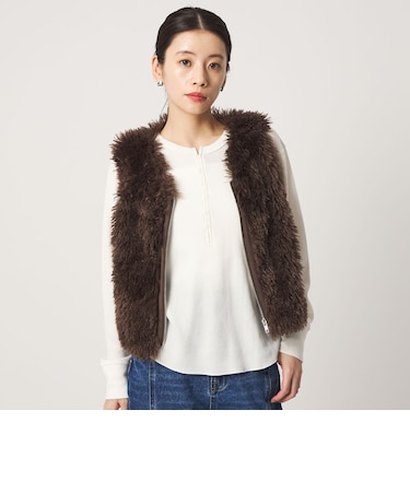 ＜CITEN＞シャギーフェイクファーベスト