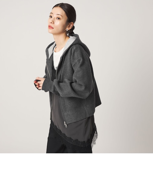 ＜CITEN＞スウェットライクニットフーディー