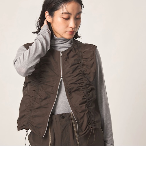 ＜CITEN＞シャーリングジップショートベスト