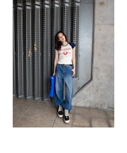 【WEB限定】<CITEN>ツイストバギーデニム コバルト