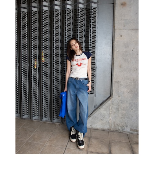 【WEB限定】＜CITEN＞ツイストバギーデニム コバルト