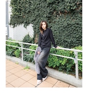 【WEB限定】＜CITEN＞ツイストバギーデニム ブラック