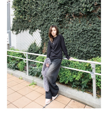 【WEB限定】＜CITEN＞ツイストバギーデニム ブラック