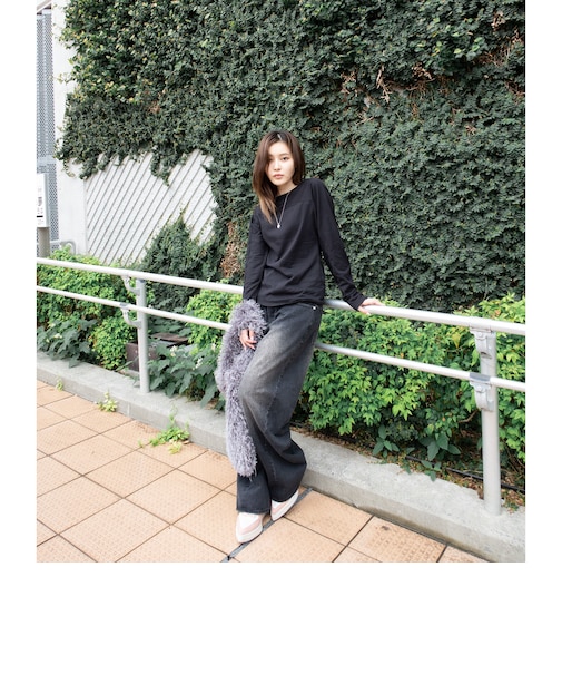 【WEB限定】＜CITEN＞ツイストバギーデニム ブラック