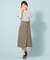 【洗える】麻混ストレッチ スカート