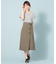 【洗える】麻混ストレッチ スカート