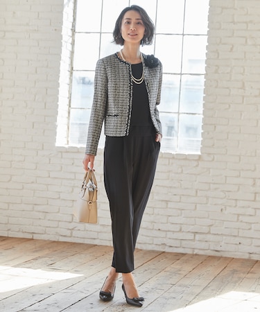 フレンチスリーブブラウス×パンツ セットアップ