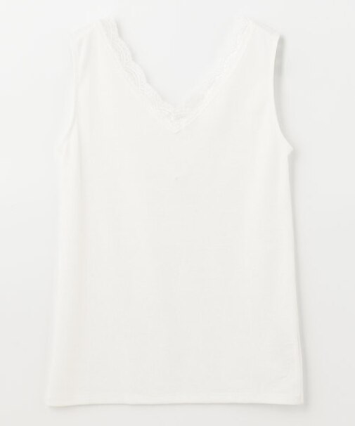 【2WAY】Vネック・クルー タンクトップ 