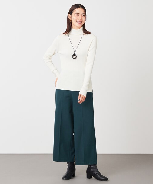 【ウエストゴム/ストレッチ/裏起毛】シークレットウォーム　ワイド