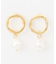 【WEB限定】ゴールドリングパールピアス(両耳用)